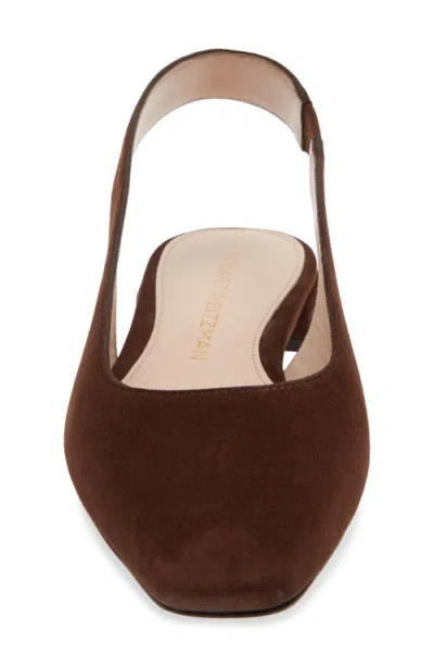 Stuart Weitzman Stassi Slingback Flat In Brown