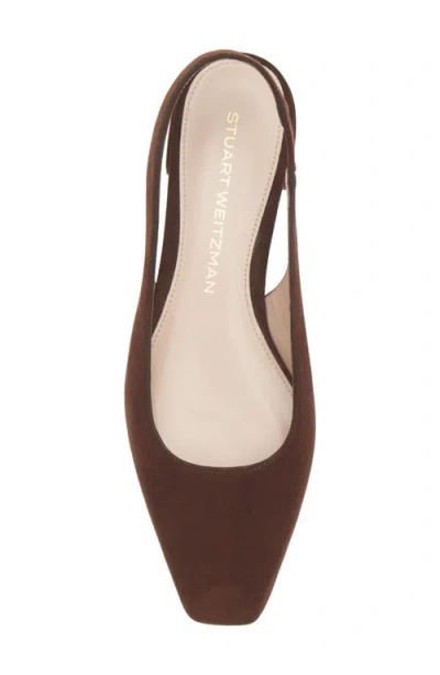 Stuart Weitzman Stassi Slingback Flat In Brown
