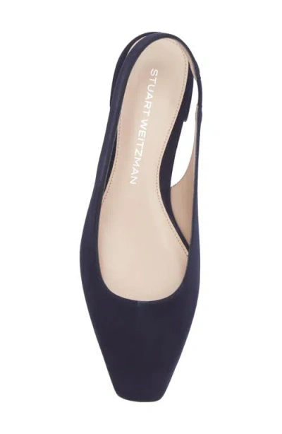 Stuart Weitzman Stassi Slingback Flat In Blue