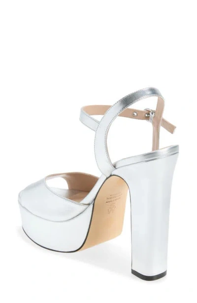 Stuart Weitzman Ryder 95 Platform Sandal In Silver