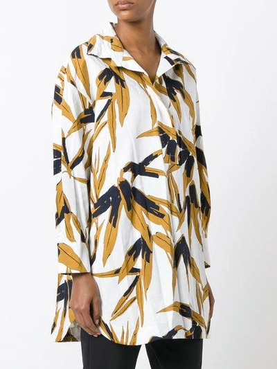 Shop Marni Bluse Mit "swash"-print In White