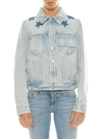 Shop Givenchy Stars Denim Jacket In Blue