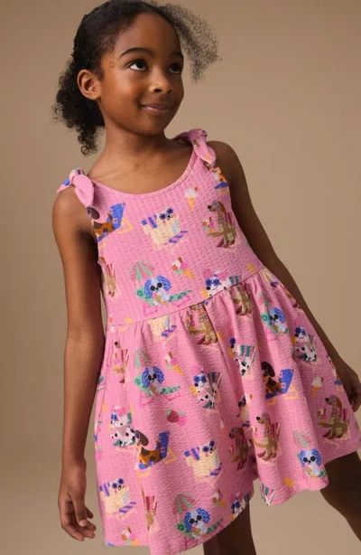 Next Kids' Tie Strap Romper In Pink