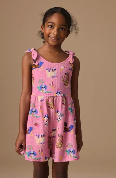 Next Kids' Tie Strap Romper In Pink