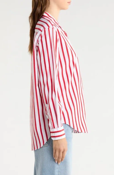 Frank & Eileen Eileen Relaxed Button-up Shirt In Red