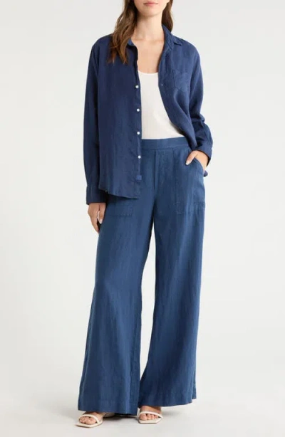Frank & Eileen Eileen Relaxed Button-up Shirt In Blue
