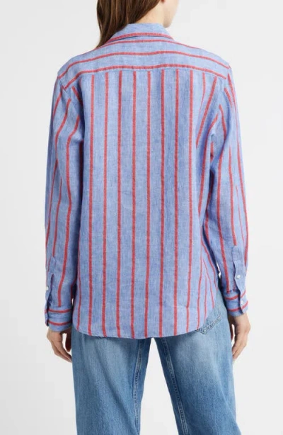 Frank & Eileen Eileen Relaxed Button-up Shirt In Blue