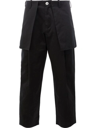 Shop Aganovich External Pockets Cropped Trousers - Black