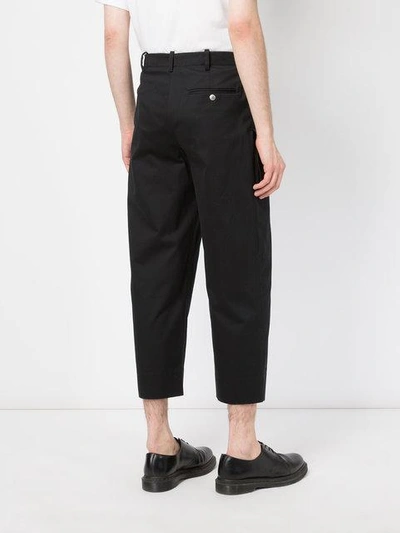 Shop Aganovich External Pockets Cropped Trousers - Black