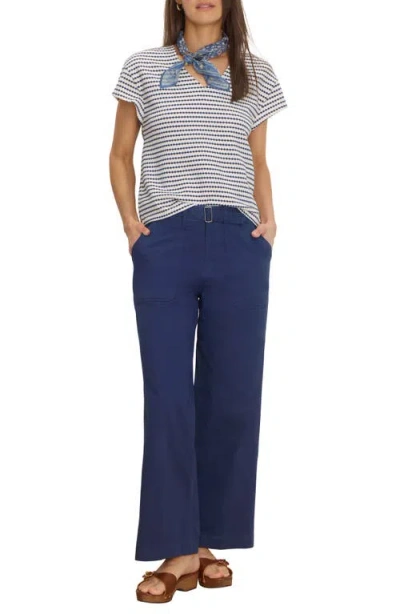 Nic + Zoe Nic+zoe Diamond Stripe Top In Multi