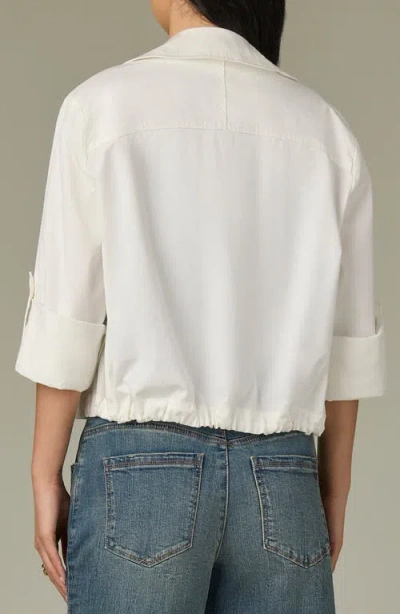 Wit & Wisdom Roll Tab Open Front Soft Blazer In White