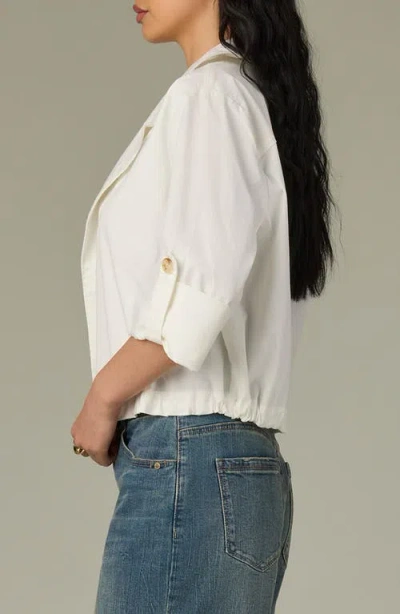 Wit & Wisdom Roll Tab Open Front Soft Blazer In White