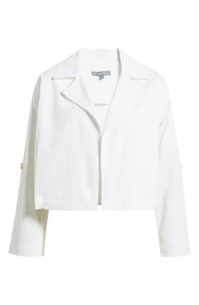 Wit & Wisdom Roll Tab Open Front Soft Blazer In White