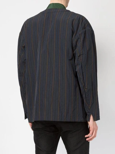 Shop 08sircus Collarless Striped Jacket