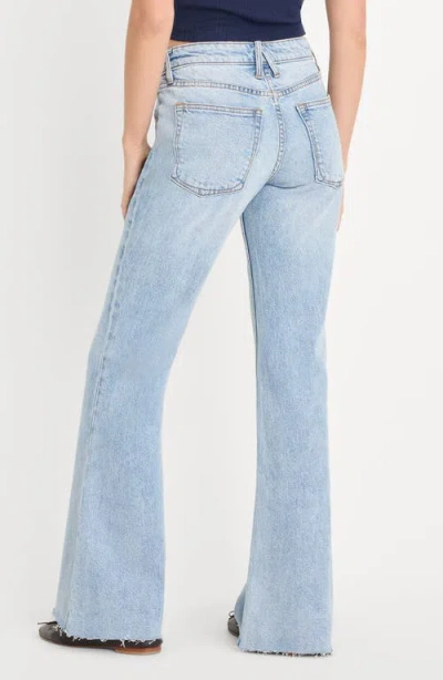 Good American Womens Indigo1288 Vintage Low Relaxed Flare-leg Denim Jeans In Blue