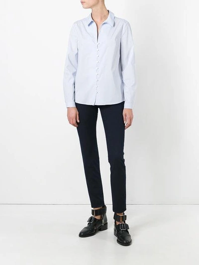 Shop Armani Jeans Plain Shirt - Blue