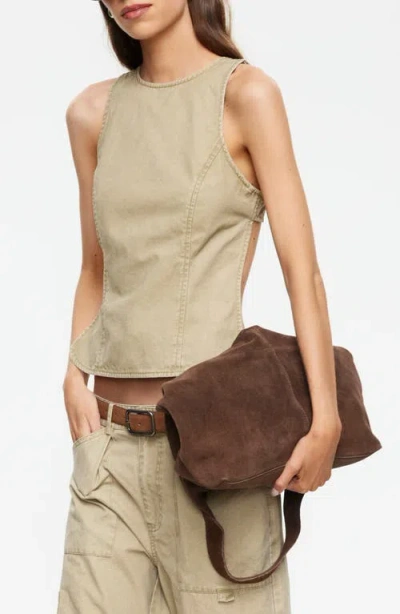 Lioness Harmony Open Back Panel Top Co-ord In Brown
