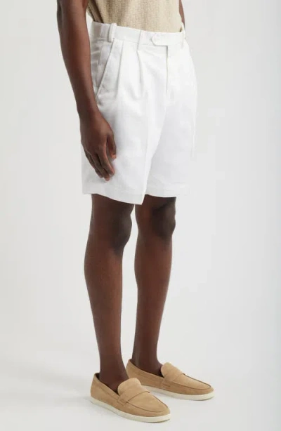Berle Microfiber Pleated Shorts In Multi