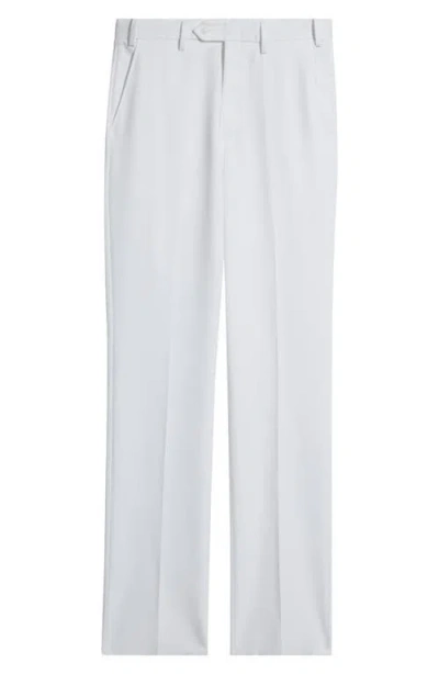 Berle Microfiber Flat Front Pants In White