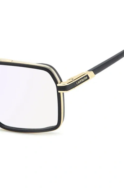 Carrera Eyewear 58mm Rectangular Optical Glasses In Black