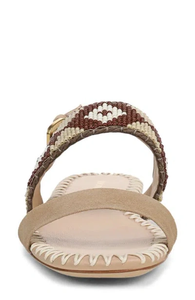 Veronica Beard Marian Beaded Flat Sandal In Neutral