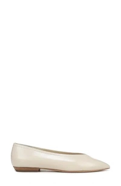 Veronica Beard Bancroft Pointed Toe Flat In White