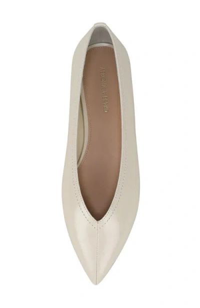 Veronica Beard Bancroft Pointed Toe Flat In White
