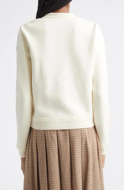 Moncler Womens Miscellaneous Hybrid Logo-badge Nylon And Cotton-knit Cardigan Xl In Neutral