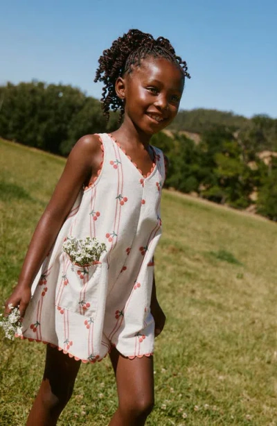 Next Kids' Cherry Jacquard Romper In White