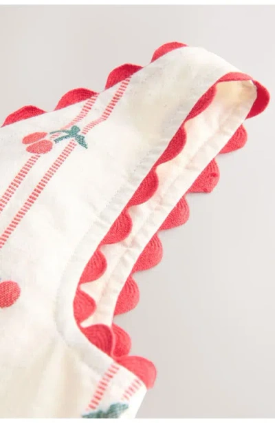 Next Kids' Cherry Jacquard Romper In White