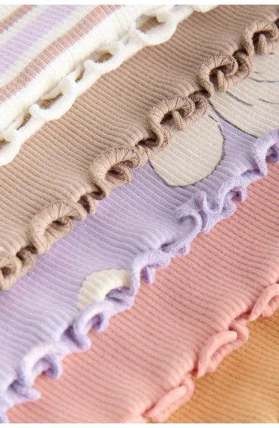 Next Assorted 5-pack Rib Stretch Cotton T-shirts In Multi