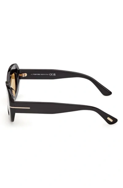 Tom Ford Islay 50mm Small Rectangular Sunglasses In Black