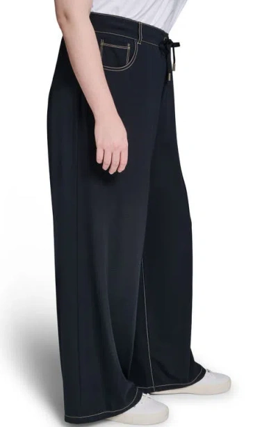 Karl Lagerfeld Paris Drawstring Pants In Blue