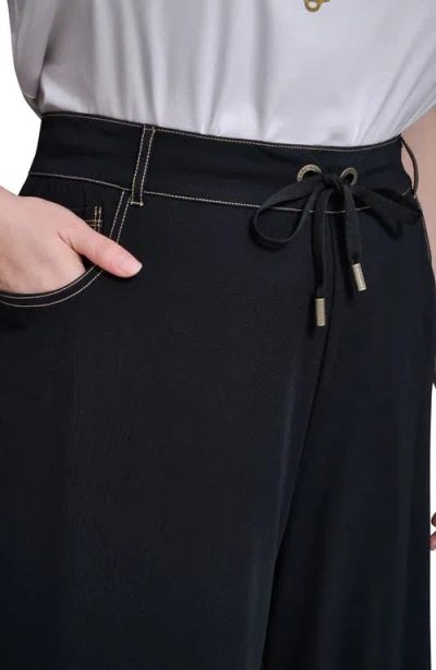 Karl Lagerfeld Paris Drawstring Pants In Blue