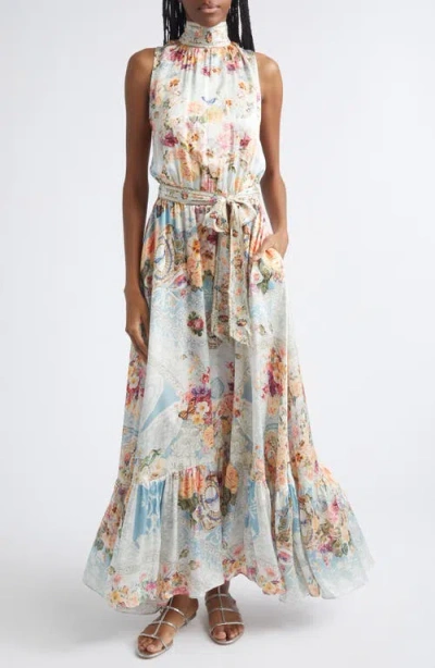 Camilla Necktie Dress With Elasticated Waist A Taste For Lace In Multi