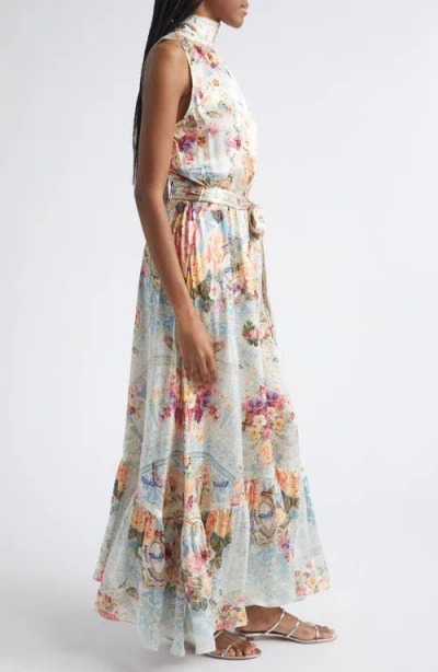 Camilla Necktie Dress With Elasticated Waist A Taste For Lace In Multi