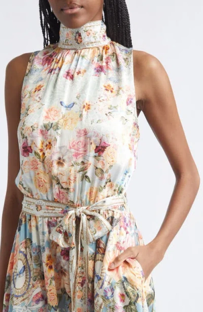 Camilla Necktie Dress With Elasticated Waist A Taste For Lace In Multi
