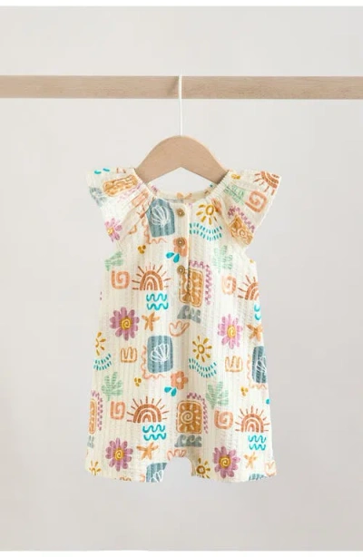 Next 2-pack Assorted Frill Cotton Rompers In Yellow