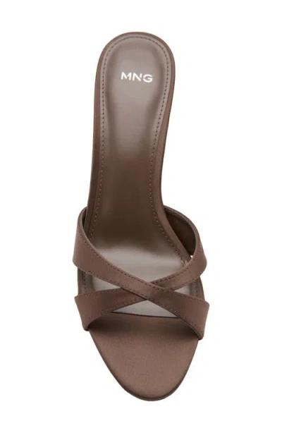 Mango Slide Sandal In Brown