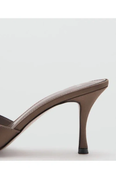 Mango Slide Sandal In Brown