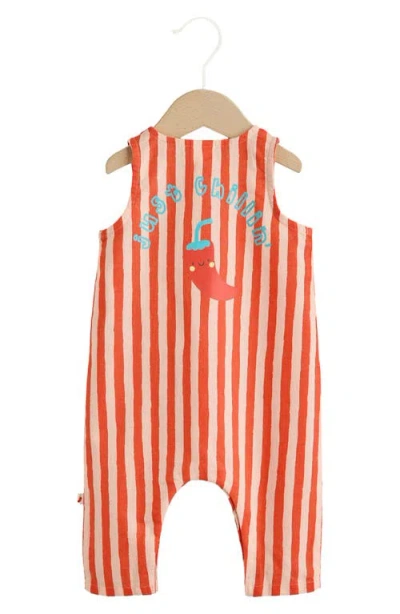 Next Just Chillin' Stripe Romper In Red