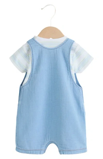 Next Woven Bear Overalls In Blue