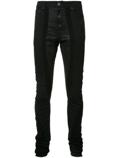 Shop Private Stock Skinny Contrast Trousers In Black