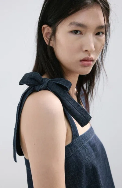 Mango Calonge Denim Top In Blue