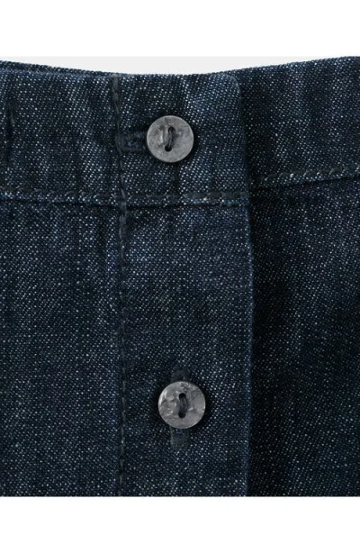 Mango Calonge Denim Top In Blue
