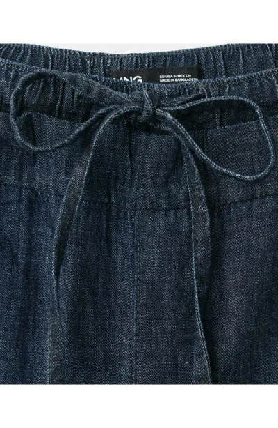 Mango Wide Leg Denim Pants In Multi