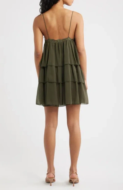 Mango Tiered Minidress In Multi