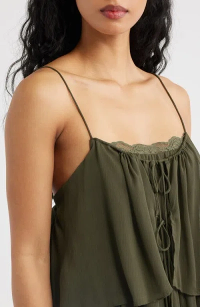 Mango Tiered Minidress In Multi