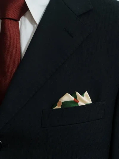 Lost Pattern Checkerboard Pocket Square In Green