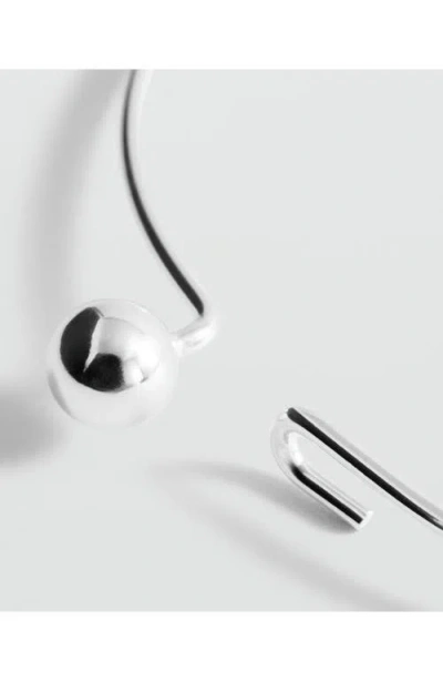 Mango Circular Collar Necklace In Silver